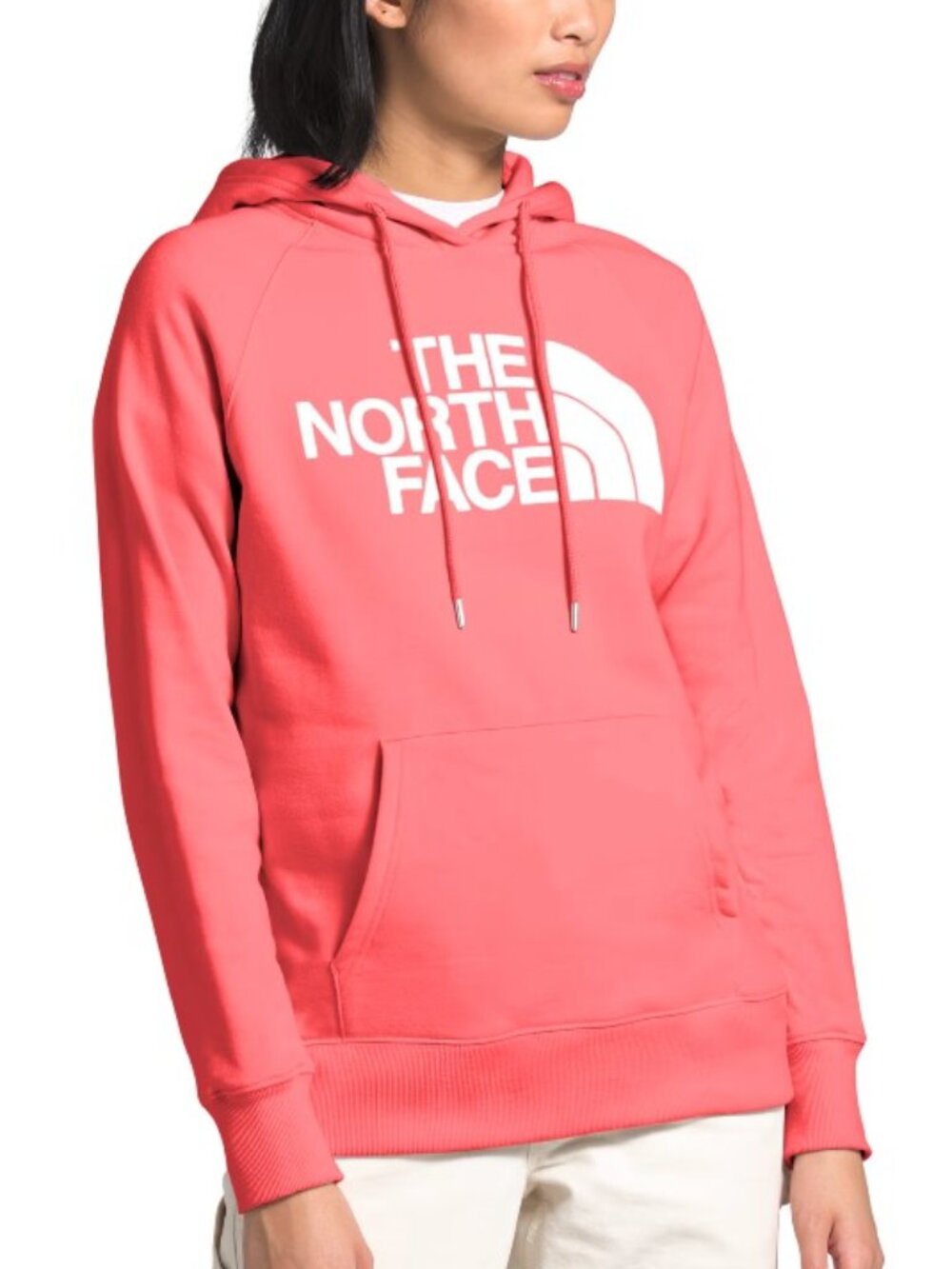 The North Face Cotton Blend Coral Pink Hoodie Sweatshirt Size M